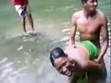 African Native Woman Fucks A Boy In A River In Front Of Crowd Amateur Mobile Phone Video……