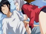 Anime teen gives hand in her sleep