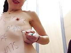 Nerdy Girl Pisses and Squirts in Dressing Room Full Video | xvideosearch.com