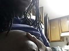 Ebony squeezes milk from her big black boob for Youtube HD | xvideosearch.com