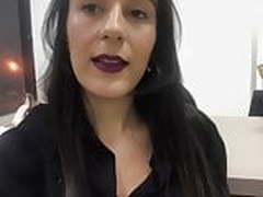 Gorgeous chick sniffs her feet and shoes after work Online | xvideosearch.com