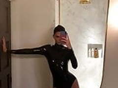 Kendall J. sexy selfie in black latex Hot Clip | xvideosearch.com