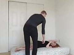 Cute girl and handsome boy makes love in mattress HD | xvideosearch.com