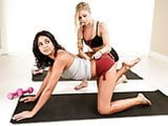 Tricking The Personal Trainer Into Lesbian Affair Full Video | xvideosearch.com