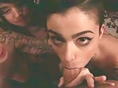 Three young ladies sucking my big cock. Cum in mouth Free XXX | xvideosearch.com