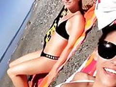 Jessica Lowndes and friend in bikinis at the beach Free XXX | xvideosearch.com