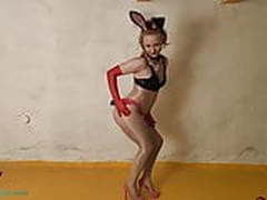 Excited Bunny in Pantyhose Dances and Sexually Having Fun Online | xvideosearch.com