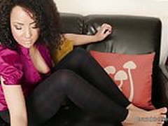 Sexy Down Blouse Exotic Babe puts feet up in tight leggings Full Video | xvideosearch.com