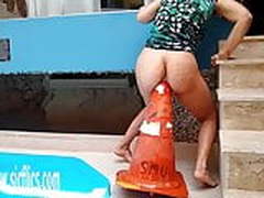 Fucking Her Latin Ass With a Giant Road Cone Full Video | xvideosearch.com
