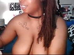 Ebony BBW Tramecia stuffs tight hairy twat all the way in Full Video | xvideosearch.com