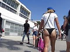 Suns Out Buns Out! Blonde Jiggling on the Boardwalk Hot Clip | xvideosearch.com