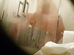 My gf taking a shower and I recording this by hidden cam