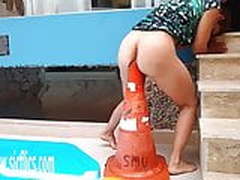 Fucking Her Ass With a Giant Road Cone Online | xvideosearch.com