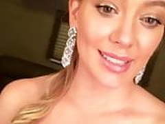 HIlary Duff cleavage in a fancy dress, selfie HD | xvideosearch.com