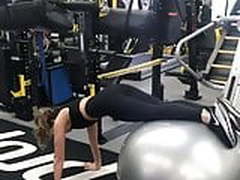 Kate Beckinsale working out with a big ball Hot Clip | xvideosearch.com