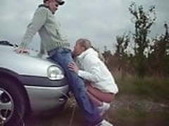 Teen Chav slut fucks on car bonnet HD | xvideosearch.com