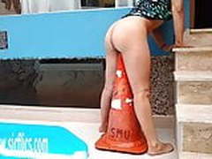 Fucking Her Ass With a Filthy Road Cone HD | xvideosearch.com