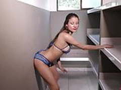 Britney Blue Lace Lingerie Striptease Hot Clip | xvideosearch.com