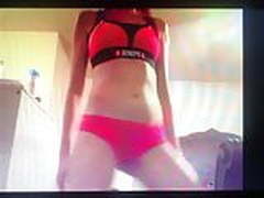 skinny redhead teen BJ sexy dancing in pink bikini Hot Clip | xvideosearch.com