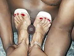 Shoejob with clear mules Online | xvideosearch.com