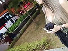 Sexy girl with big tits waiting the uber Online | xvideosearch.com