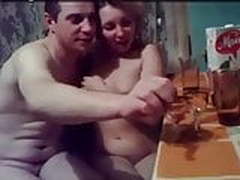 Two men seduced a woman in the kitchen. Amateur, private vid Hot Clip | xvideosearch.com