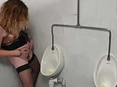 Essex Girl Lisa Pissing at the Urinal. British Piss Pussy Free XXX | xvideosearch.com