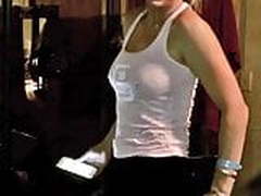 Kaley Cuoco dancing in see-through top Full Video | xvideosearch.com
