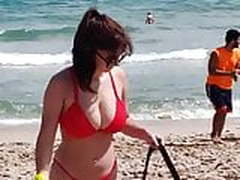 Big red bikini tits on beach Online | xvideosearch.com