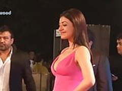 Kajal Aggarwal in Beautiful intimate Pink dress at Filmfar Awards HD | xvideosearch.com