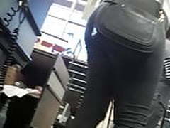 VPL lovely wide hip ebony in grey tights. Part1 Full Video | xvideosearch.com