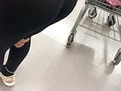 Wife shopping in see through leggings bends over thong Free XXX | xvideosearch.com