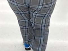 BBW Phat Ass in Plaid Pajama in wally world Hot Clip | xvideosearch.com