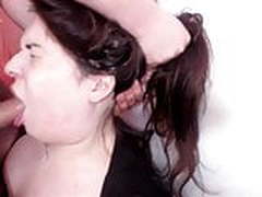 She takes a brutal face fuck with ease HD | xvideosearch.com