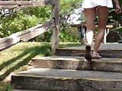 Mini golfing wearing a thong and micro skirt! Online | xvideosearch.com
