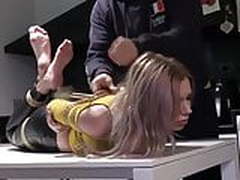 hogtied on table yellow top Online | xvideosearch.com