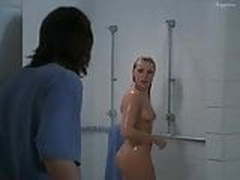 Celebrity shower scene Samantha Janus UK
