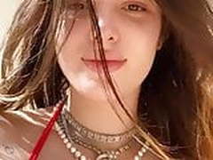 Bella Thorne in red bikini top, selfie Online | xvideosearch.com