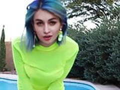 Blue-haired Babe Riding and Suck Dildo - Cum on Face Imitati Online | xvideosearch.com