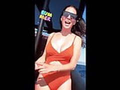 Tugba Ozerk in Red Swimwear HD | xvideosearch.com