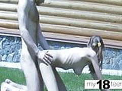 MY18TEENS - Cute Teen Blowjob and Hard hot Outside Full Video | xvideosearch.com