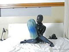 dove - Latex girl kigurumi bondage and brethplay HD | xvideosearch.com