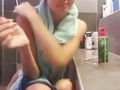 Showering teen uses her cell phone to make a movie Hot Clip | xvideosearch.com