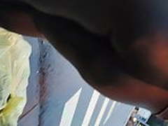 Hot big ass in shiny black leggings candid HD | xvideosearch.com