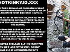 Black elf Hotkinkyjo fuck her ass with XXXL Seahorse dildo Hot Clip | xvideosearch.com