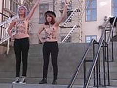 Topless FEMEN protest in Sweden Full Video | xvideosearch.com