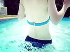 Alexandra Daddario in a pool - August 2018 Hot Clip | xvideosearch.com