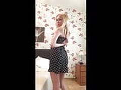 Young girl practicing her strip routine HD | xvideosearch.com