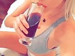 Caroline Vreeland having a drink in her underwear Free XXX | xvideosearch.com