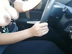Flashing Boobs while driving Online | xvideosearch.com